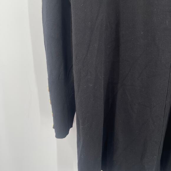 ANNE KLEIN Sweater Size 2X NWT Black Gold Button Detail Cowl Neck Plus Curvy - Picture 11 of 14